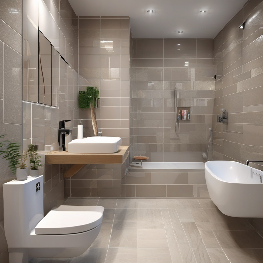 Монтаж плитки на новий клей на підлогу у ванній