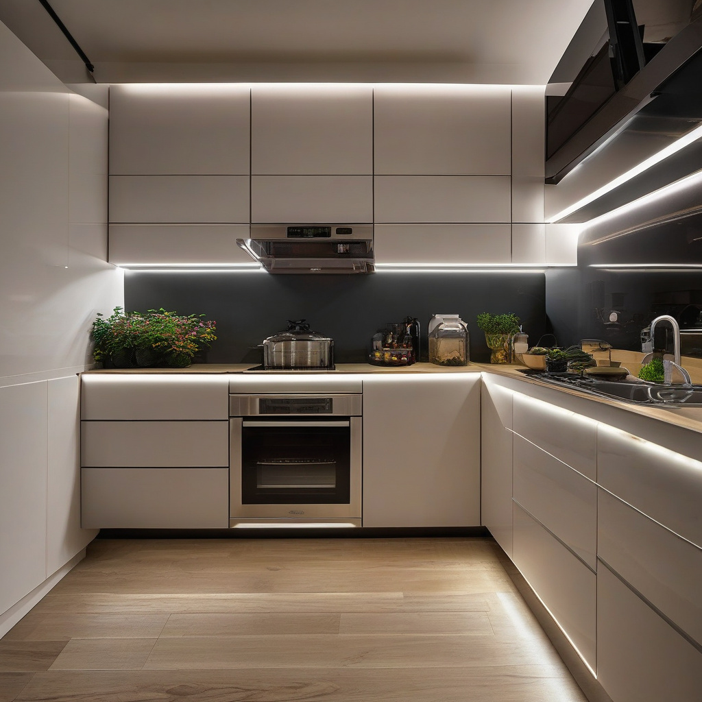 освітлення кухні сучасний дизайн