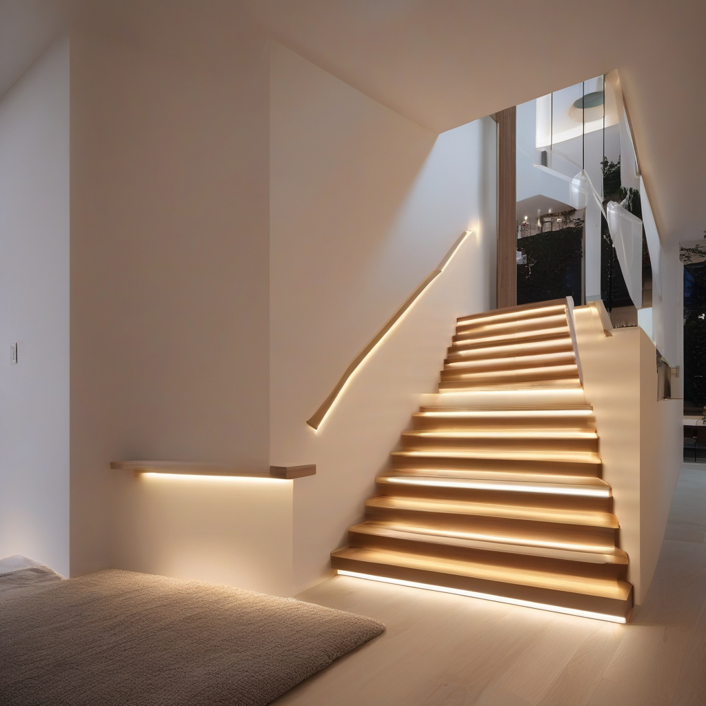 матеріали для освітлення сходів: профіль, пластик, скло