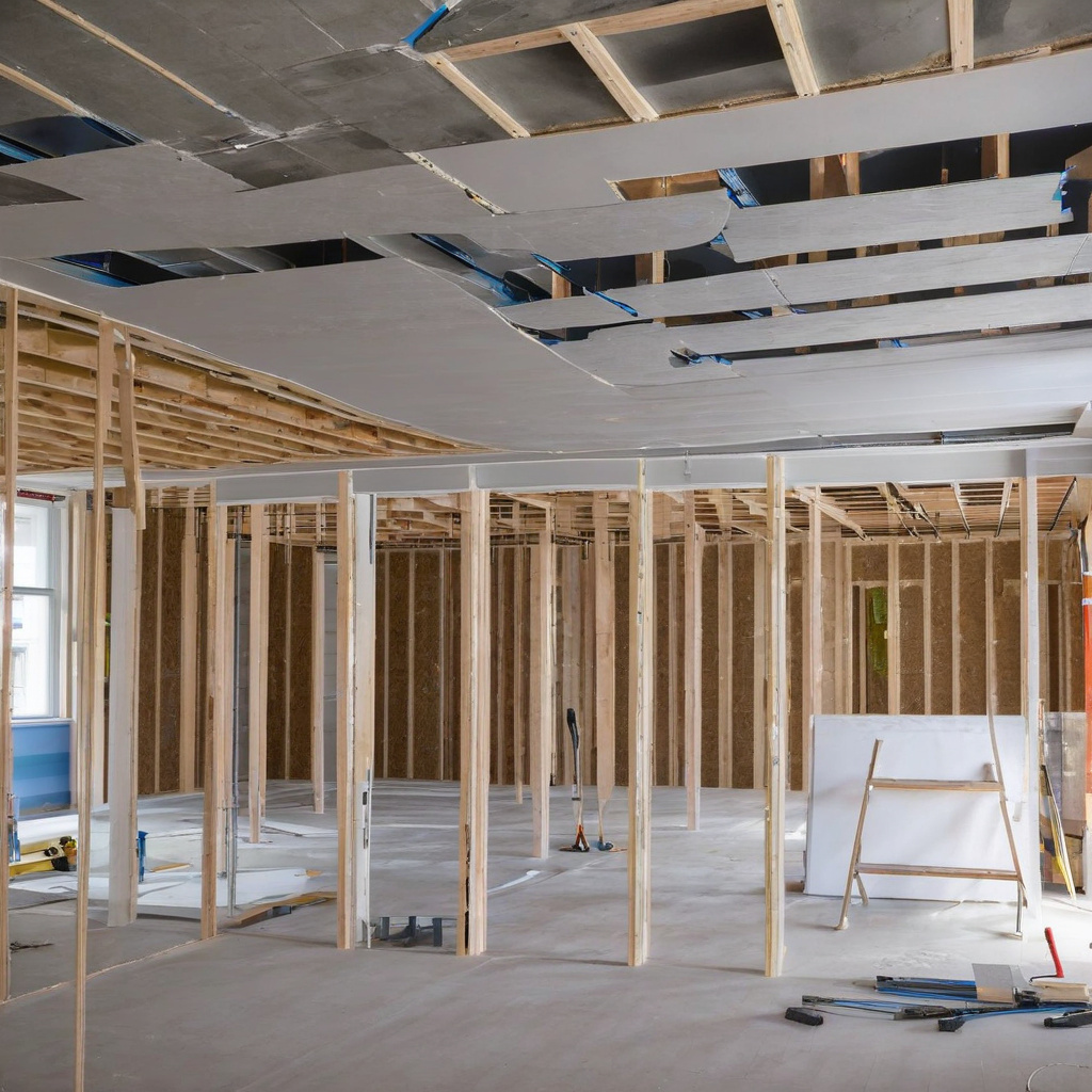 Установка підвісної гіпсокартонної стелі фото