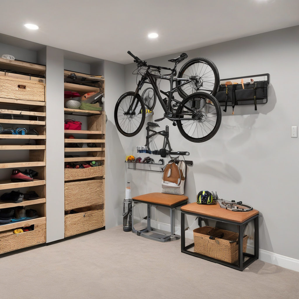 Зберігання велосипеда на настінному тримачі у коридорі