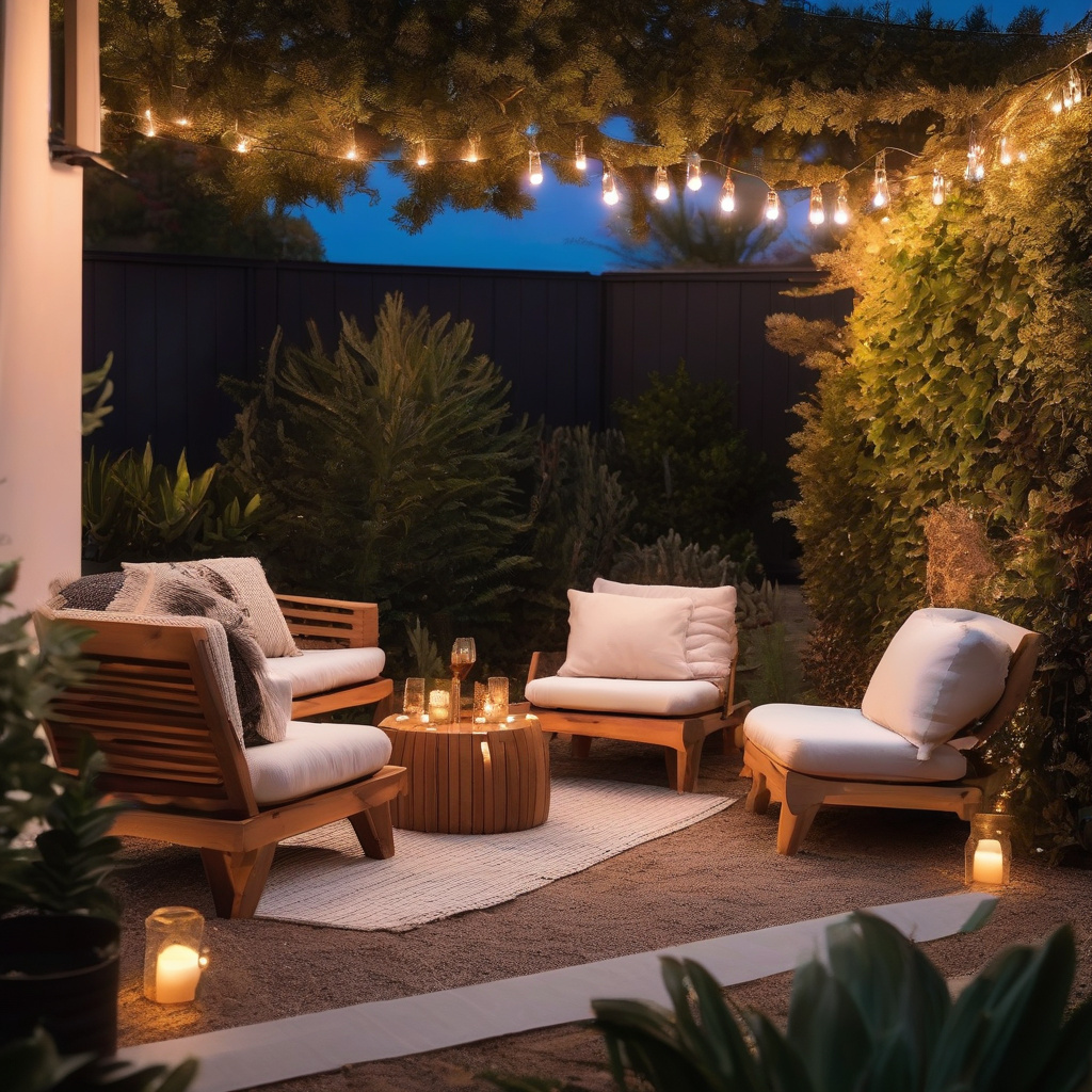 затишний двір з навісом і лавками