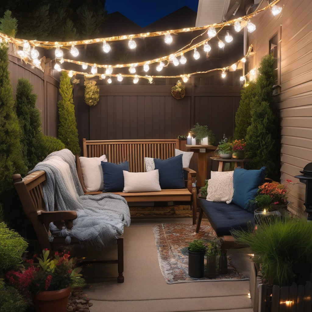 ландшафтні доріжки у дворі та їх освітлення