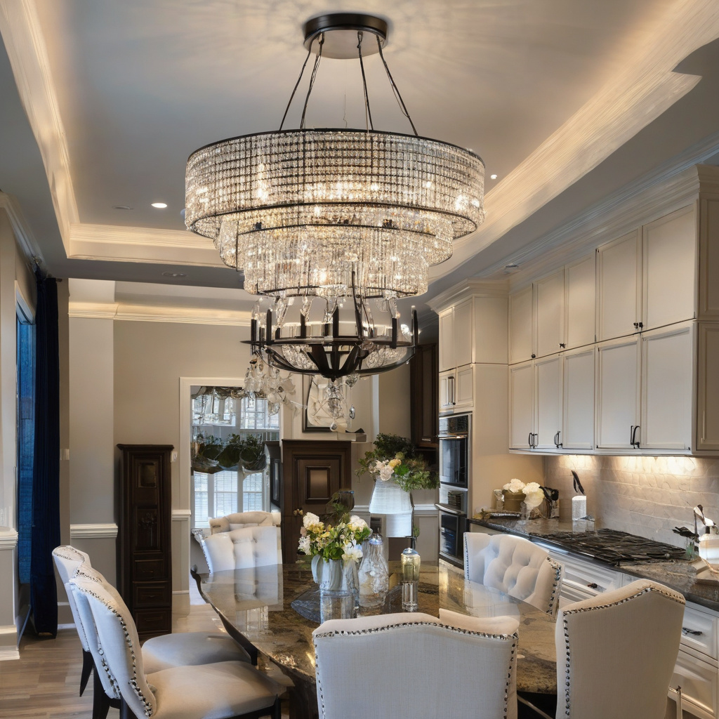 Стильні люстри – інтер'єр вітальні