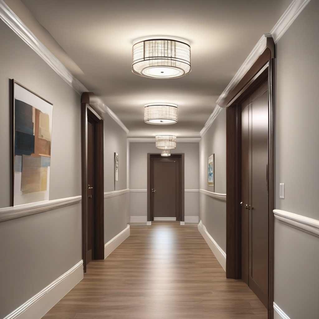 Интерьер коридора с яркими стенами