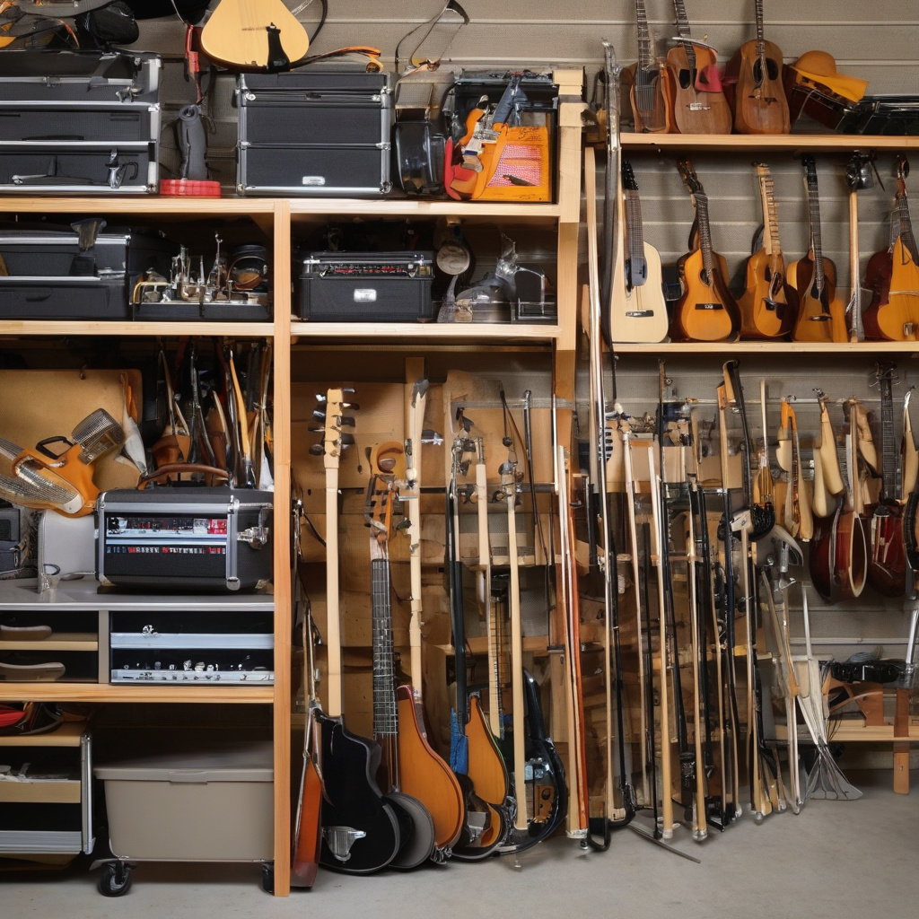 організація гаража полиці перфоровані панелі