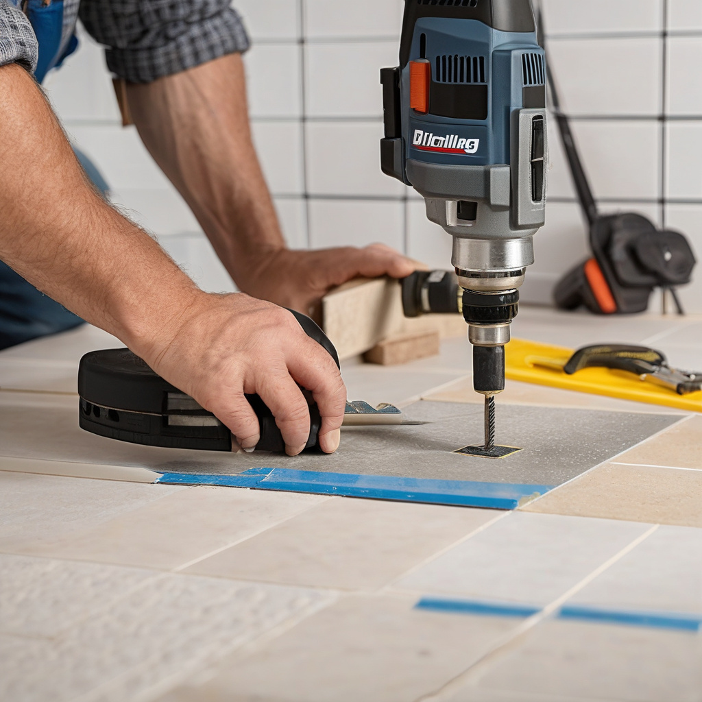 Тонкощі підготовки плитки перед свердлінням – маркування отворів