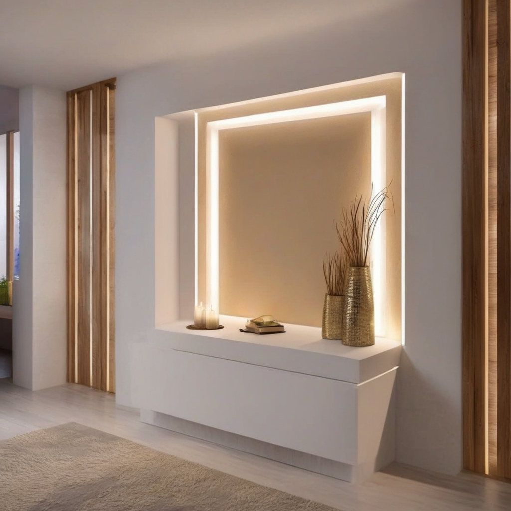 Конструкція ніші з гіпсокартону в сучасному інтер’єрі