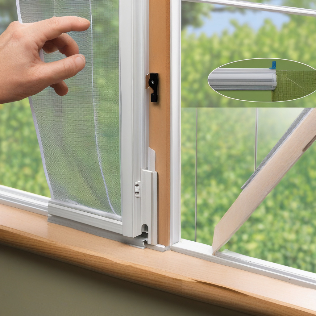 монтаж ролонної москітної сітки для провітрювання без шкідників