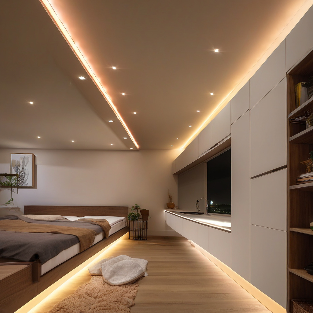 Монтаж електропроводки та стрічки для акцентного освітлення меблів