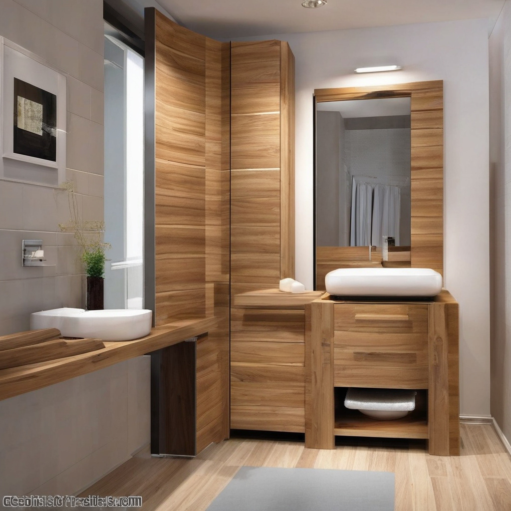 монтаж полиць для ванної з вологостійким просоченням