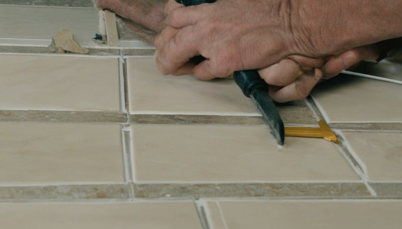 Скол плитки через неправильний натиск під час різання плитки плиткорізом