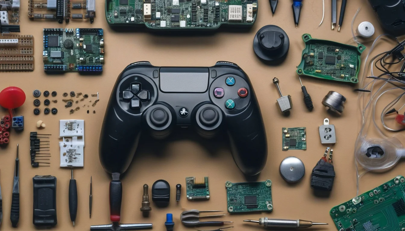 Gamepad przygotowany do diagnostyki dryfujących drążków analogowych