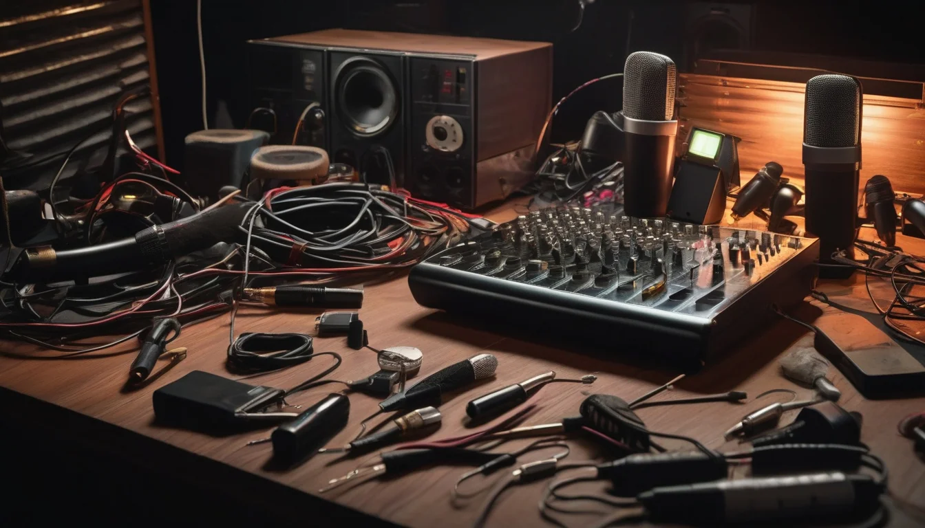 Sprzęt karaoke przygotowany do diagnostyki we Wrocławiu