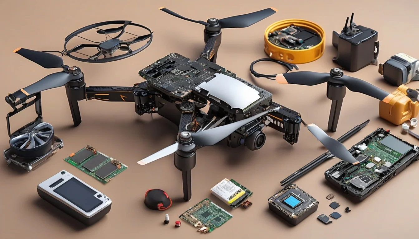 Quadrocopter przygotowany do diagnostyki po błędzie GPS