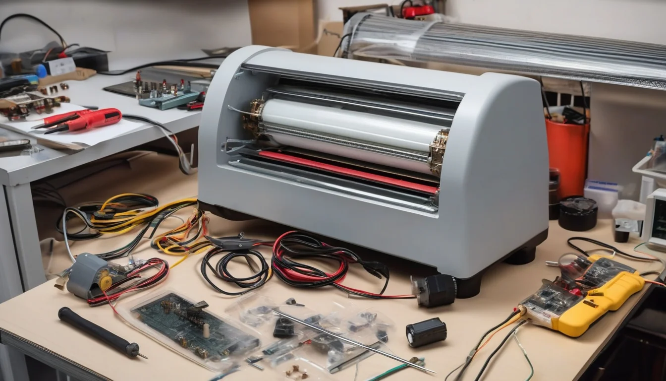 Laminator przygotowany do diagnostyki wałków grzewczych