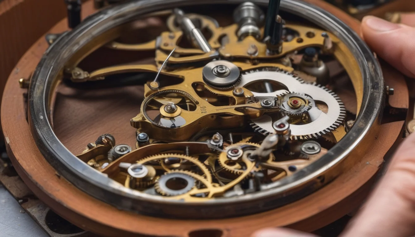 Sprawdzenie wahadła i mechanizmu bicia zegara