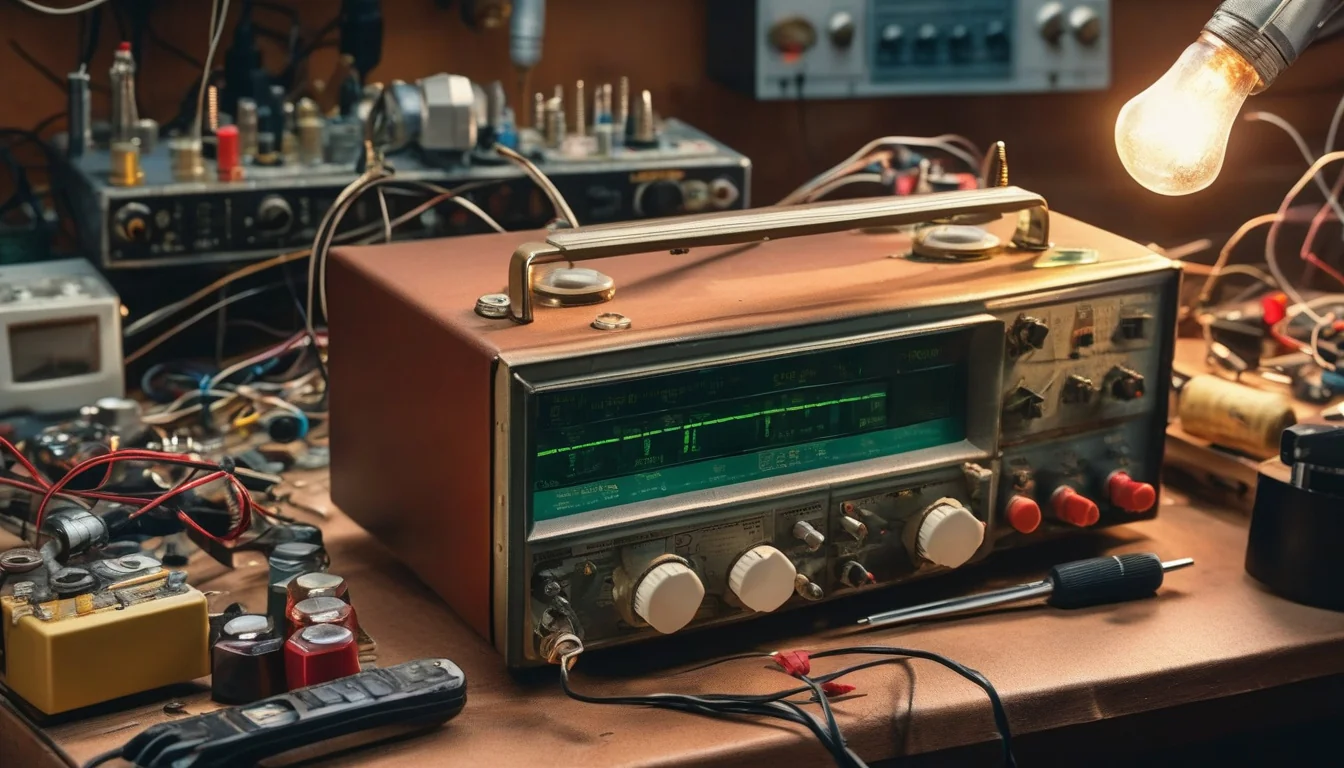 Odbiornik radiowy przygotowany do sprawdzenia sygnału