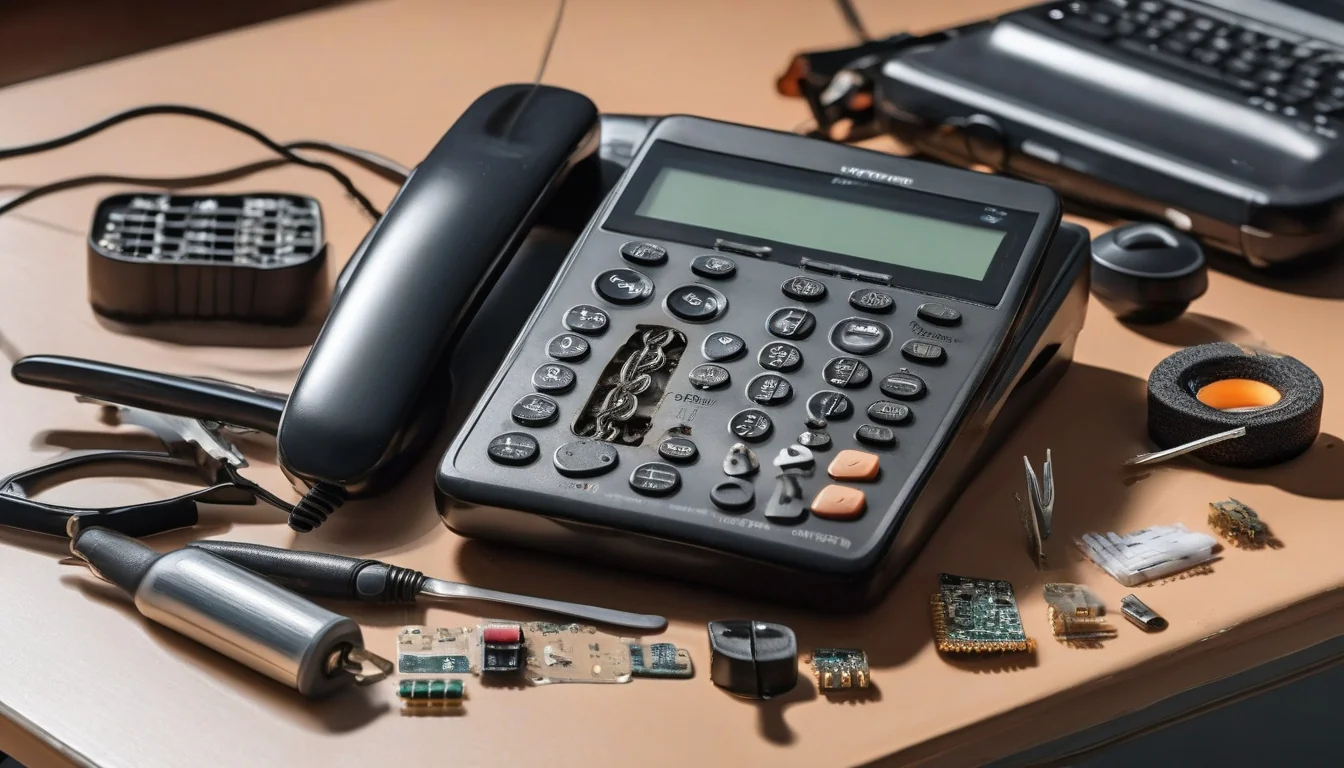 Telefon bezprzewodowy z bazą wymagający diagnostyki