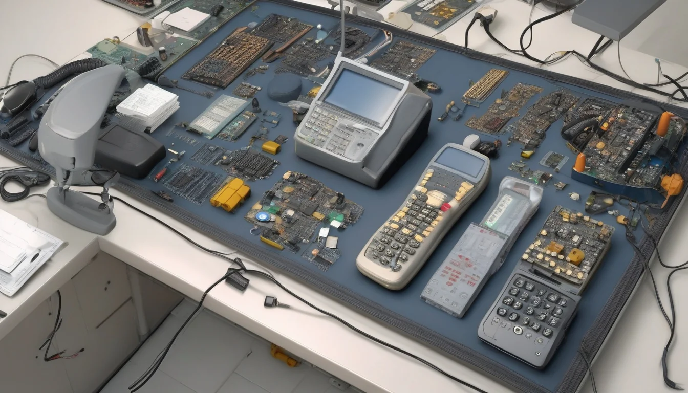 Telefon bezprzewodowy przygotowany do zgłoszenia serwisowego