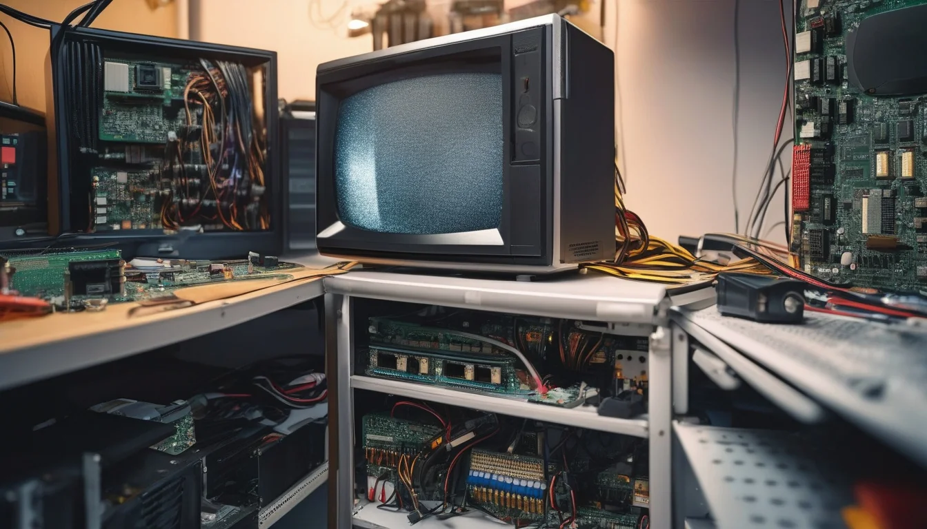 Diagnostyka sprzętu elektronicznego przed naprawą Elektronika przygotowana do sprawdzenia po awarii